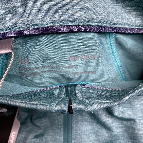 NEW Under Armour Fitted Golf Pullover in Teal - Picture 4 of 8